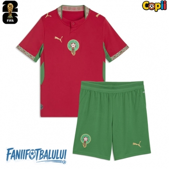 Maroc Echipament de Fotbal Replică Mondial 2026 Copii Acasa (+ Șorturi)